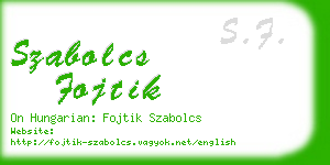szabolcs fojtik business card